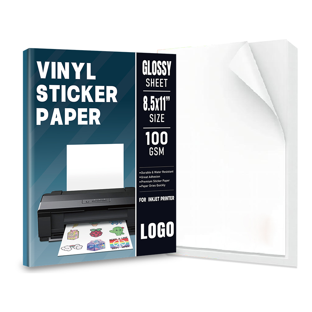 Papel adesivo de vinil brilhante