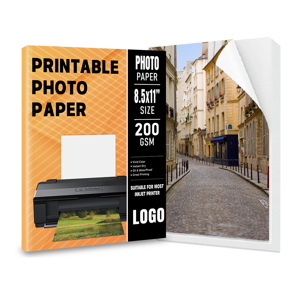 Papel adesivo fotográfico transparente imprimível a jato de tinta