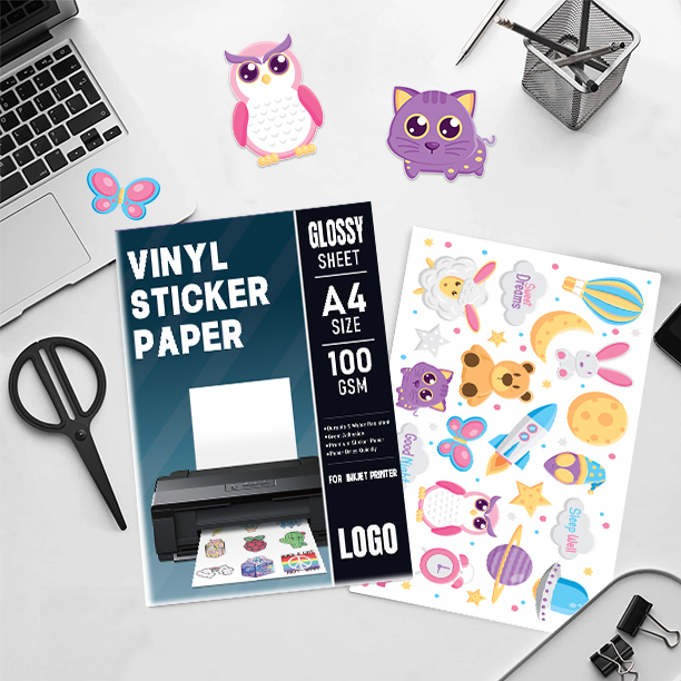 Folhas de adesivos de vinil A4