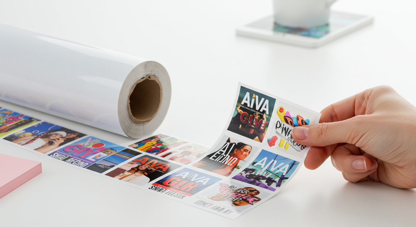 Papel adesivo vinílico imprimível AIVA