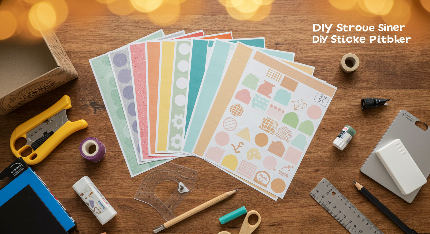 Folhas de papel adesivo DIY