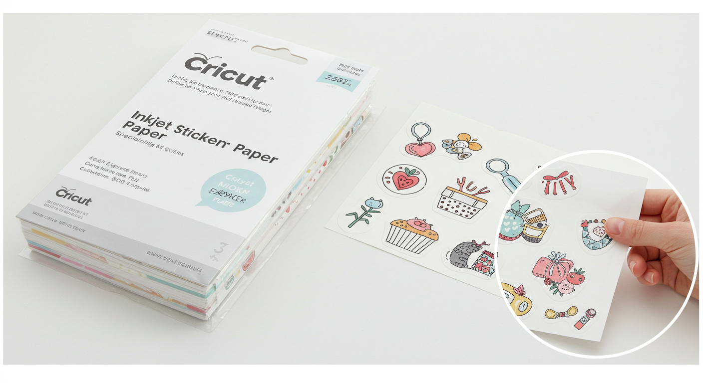 Papel adesivo jato de tinta para Cricut