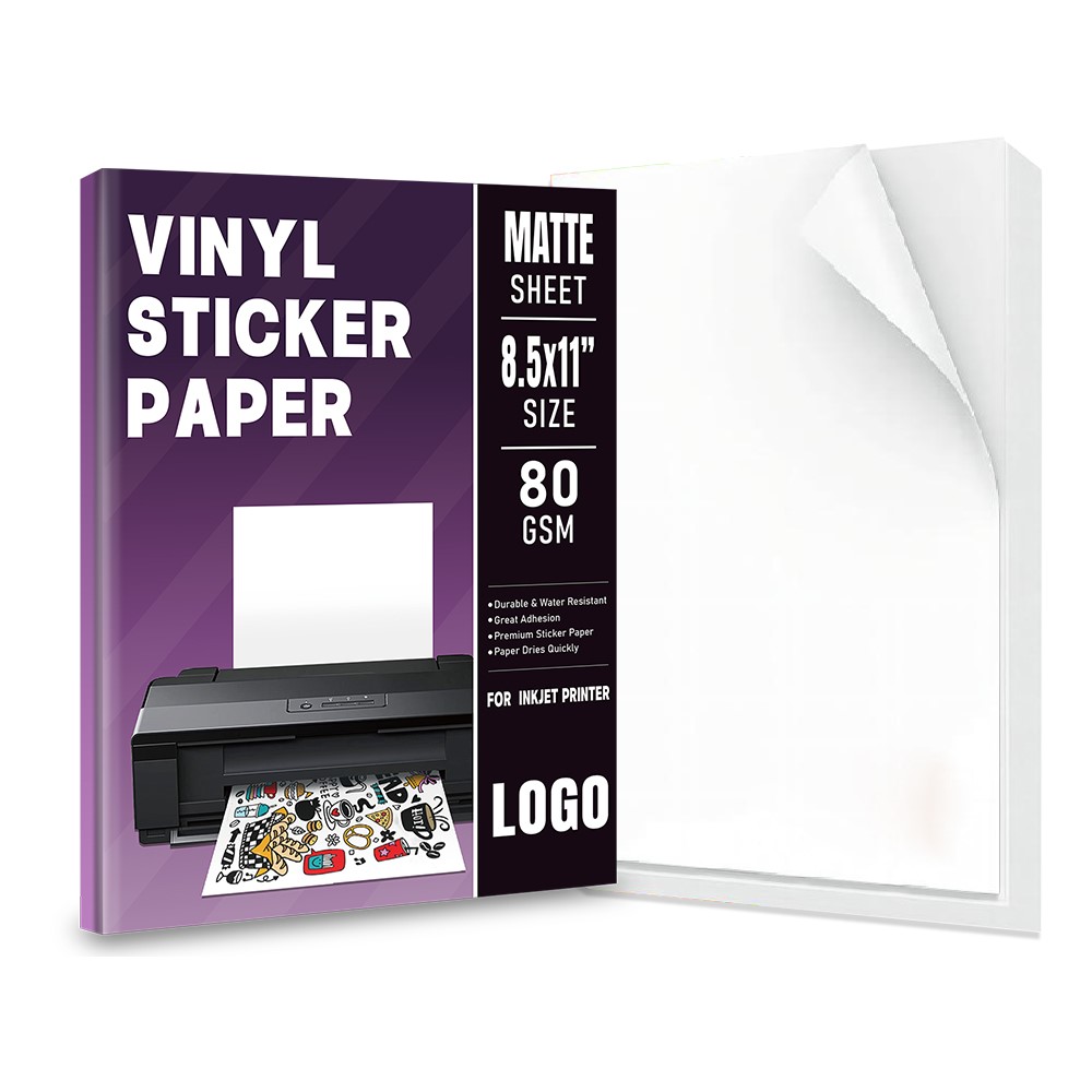 Papel adesivo fosco jato de tinta