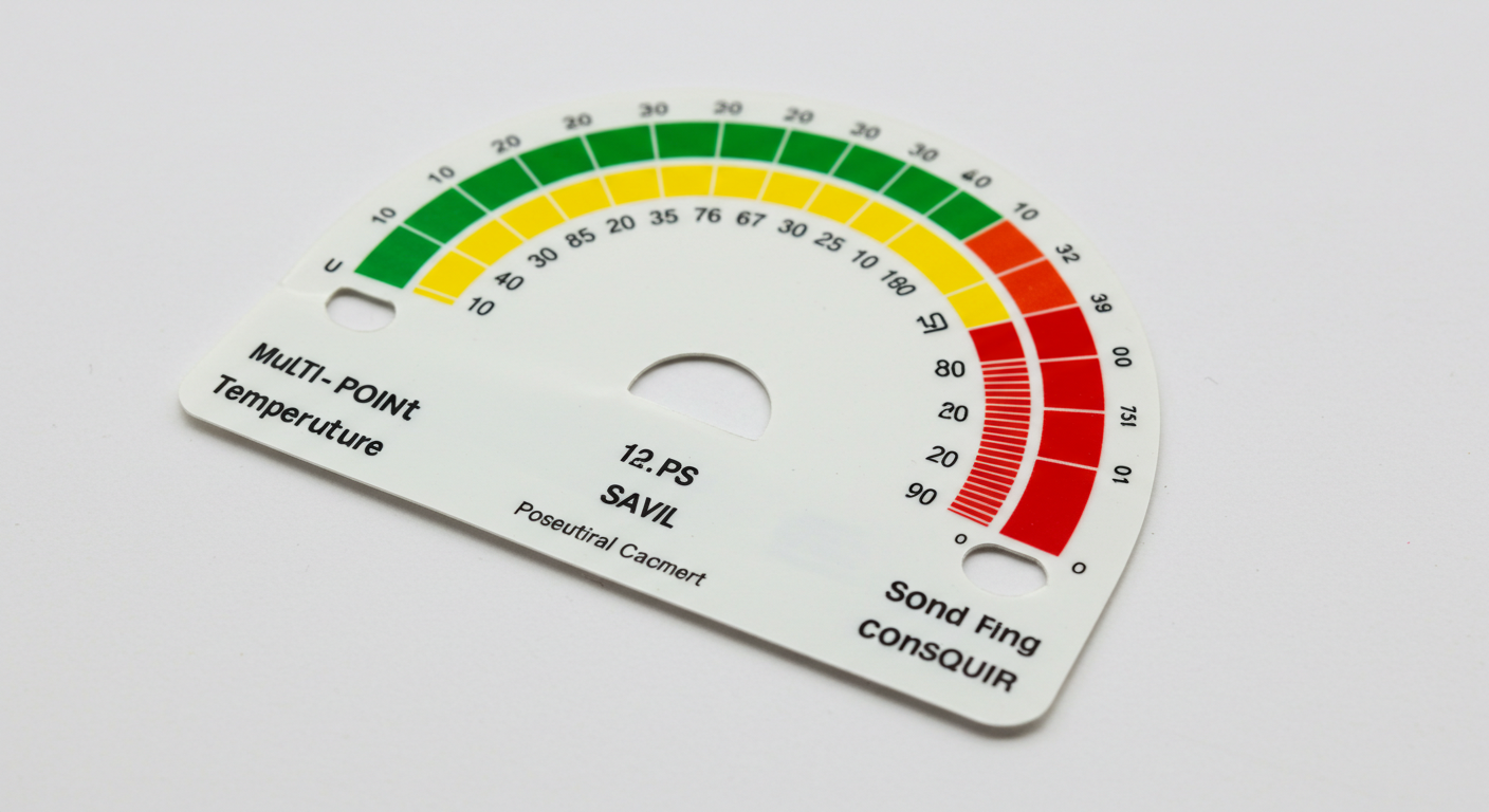 Adesivo de temperatura irreversível multiponto