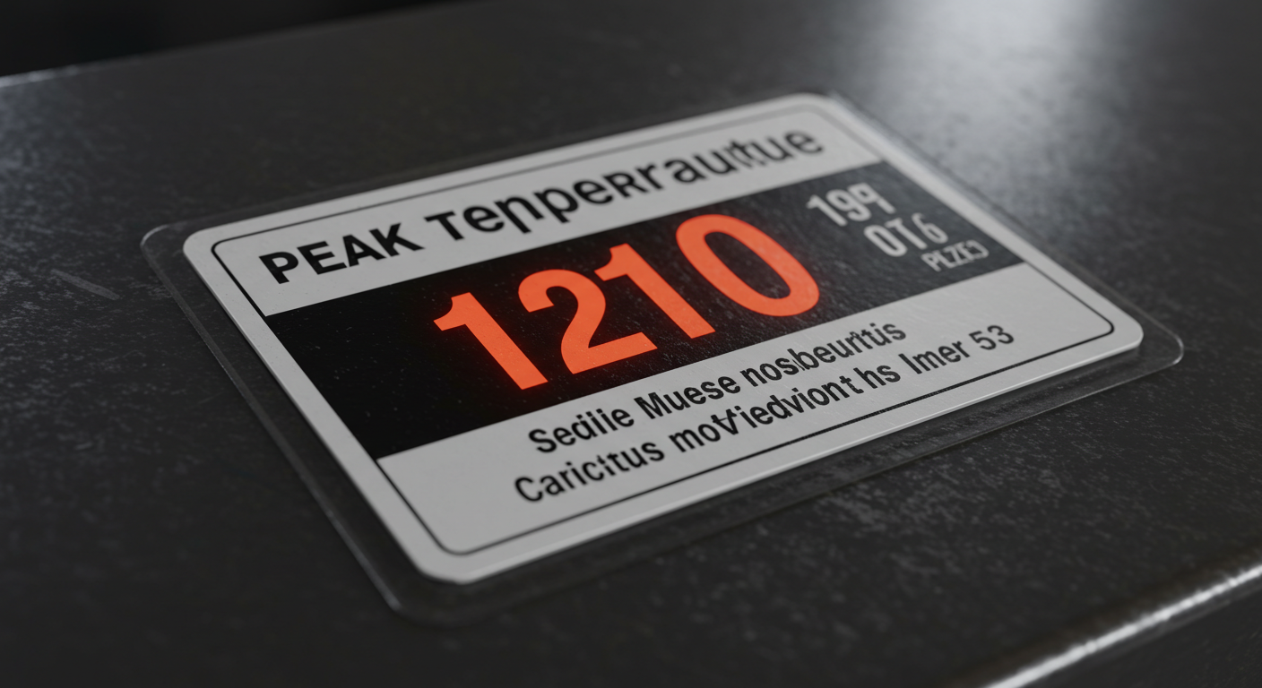 Rótulo de medição de temperatura máxima
