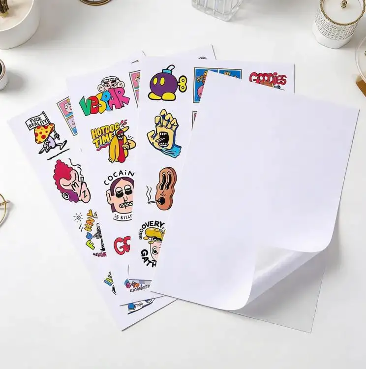 Papel adesivo vinílico brilhante imprimível