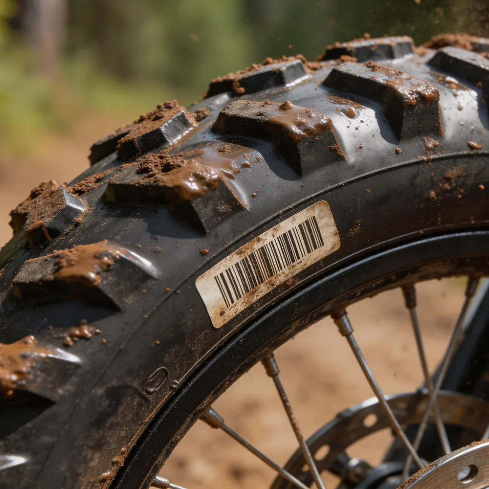 motorbike tire identification label