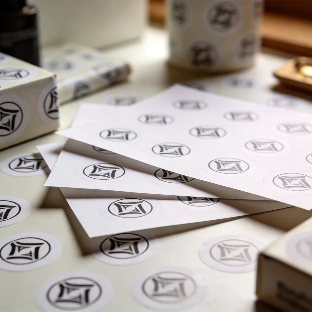 Folhas de adesivos de logotipo imprimíveis