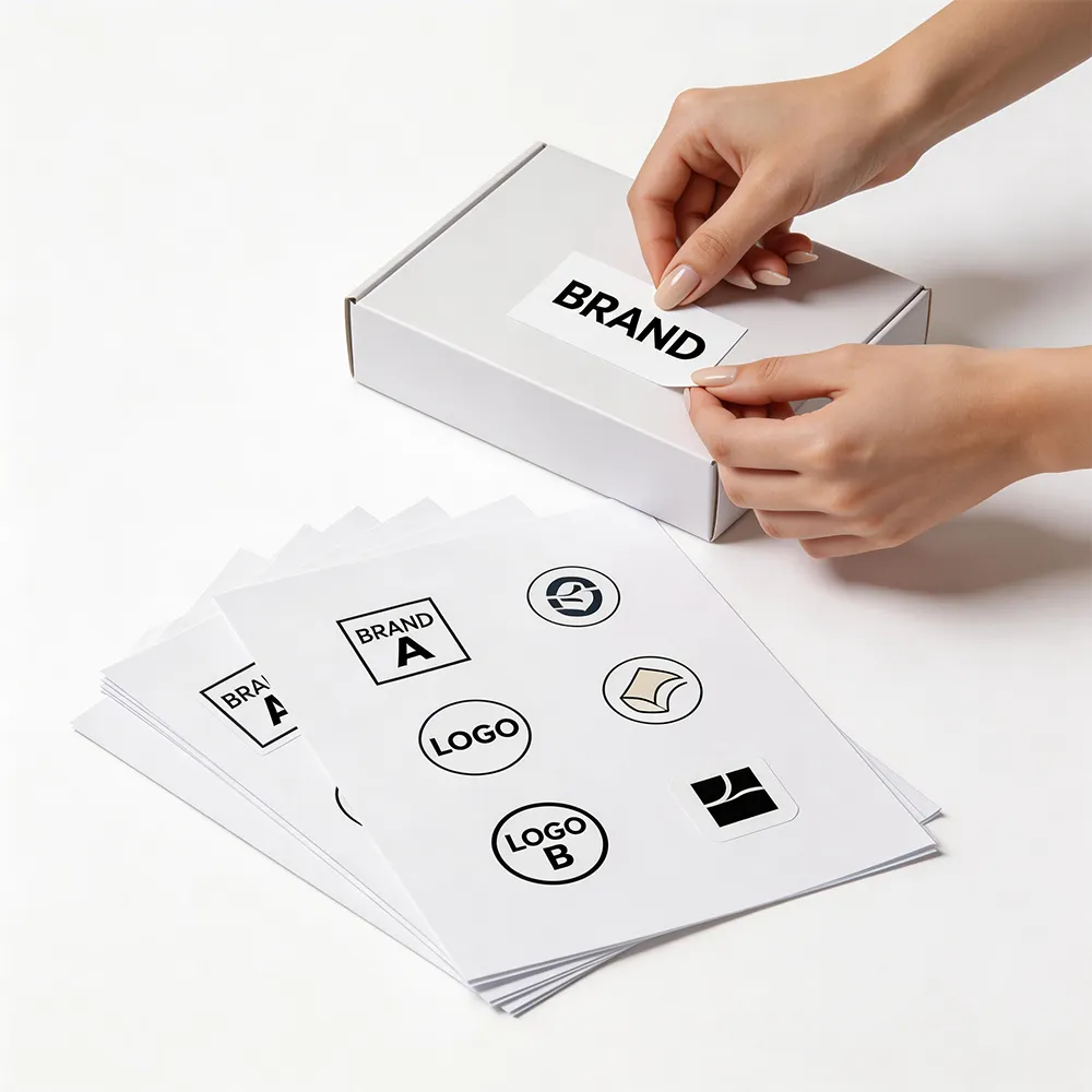 Papel adesivo para marca do produto