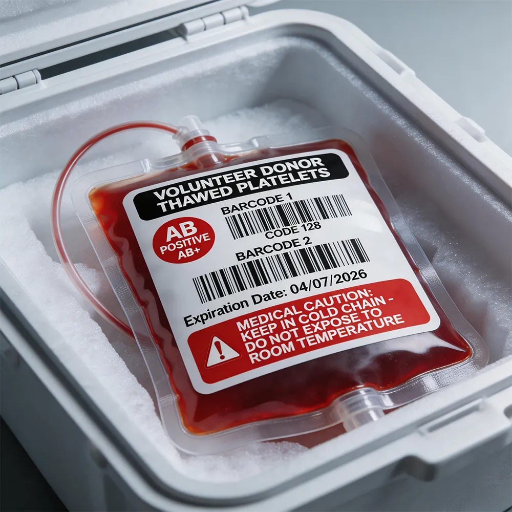 Etiqueta de Código de Barras de Amostra de Laboratório