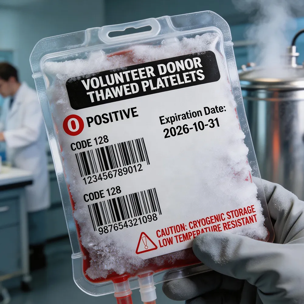 Rótulo de Amostra de Sangue Seguro