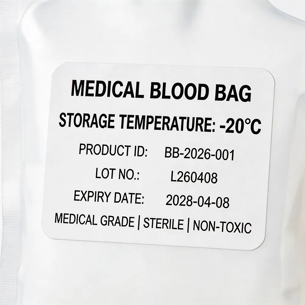 Etiqueta do saco de sangue -20°C
