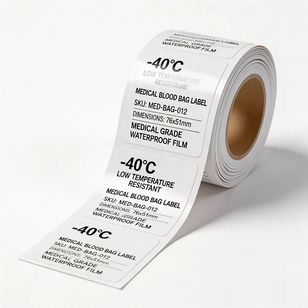 Etiqueta do saco de sangue -40°C