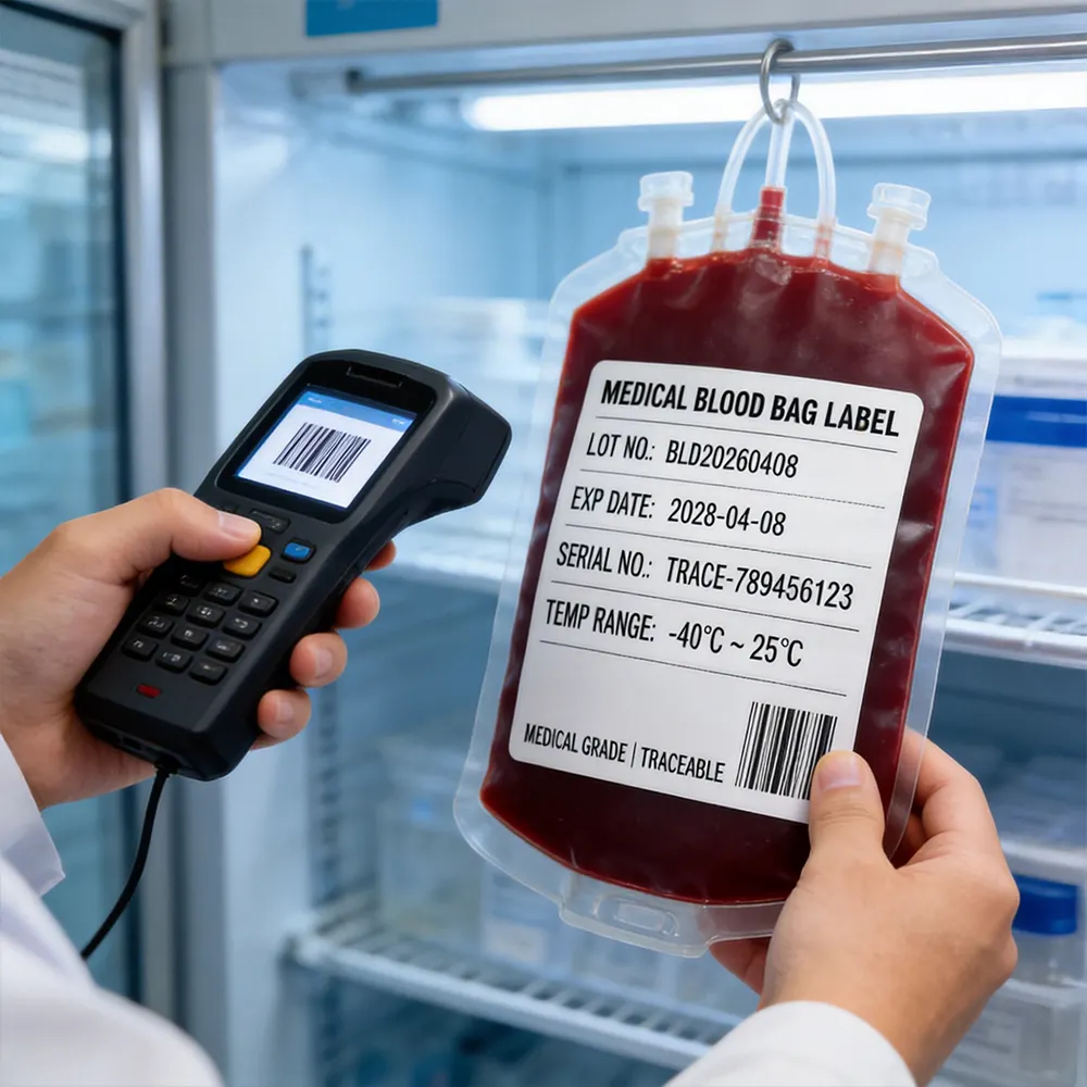Etiqueta de rastreabilidade médica