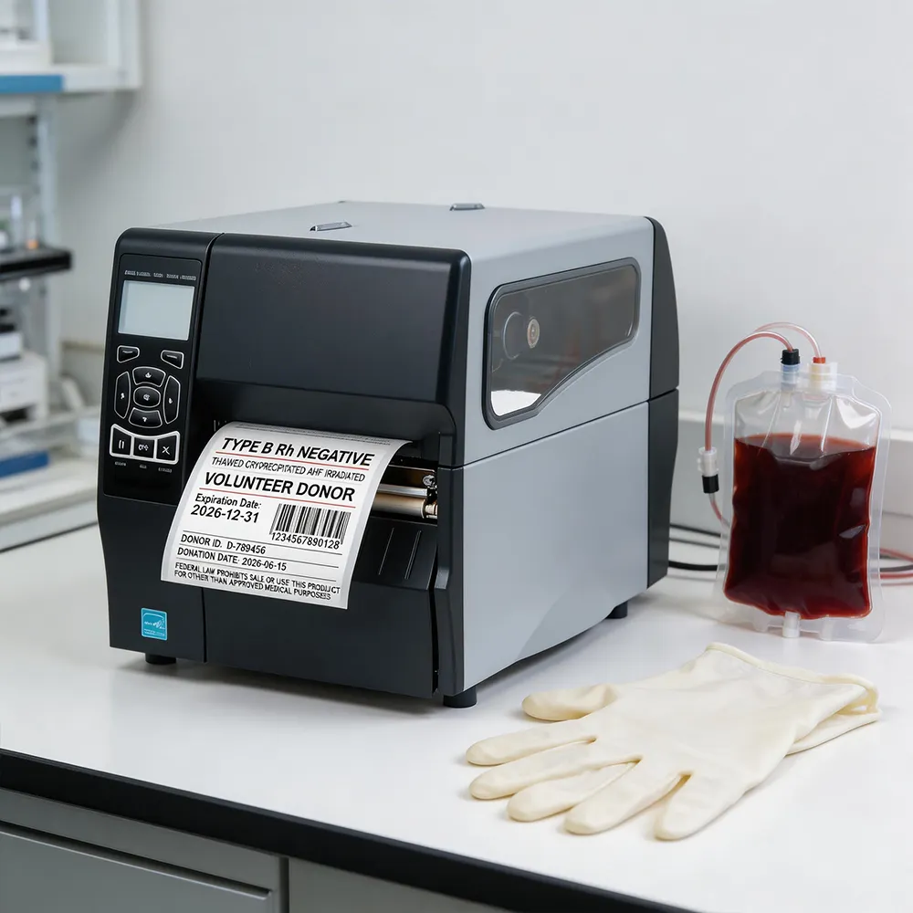 Rótulo de transfusão de sangue