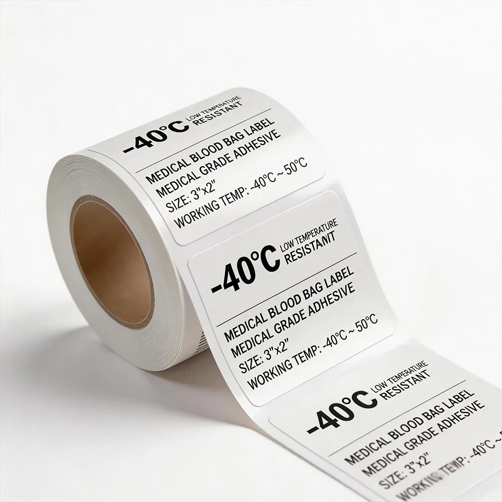 etiqueta de congelador para bolsas de sangue -40°C