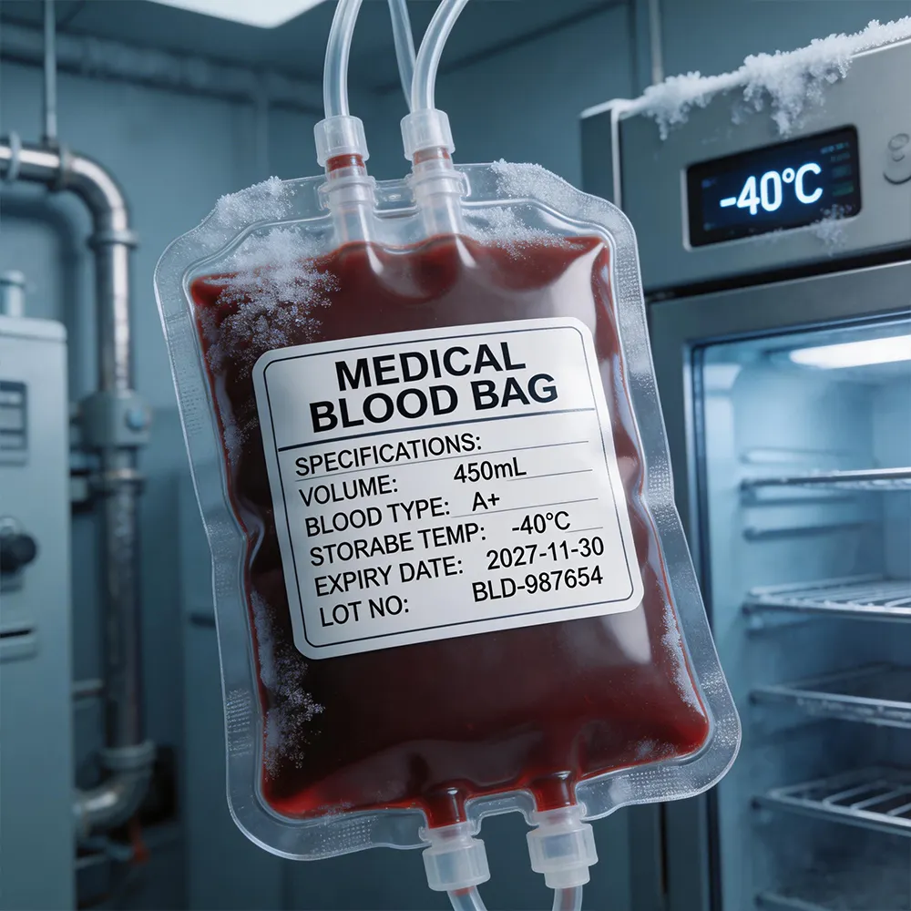 Etiqueta médica congelada