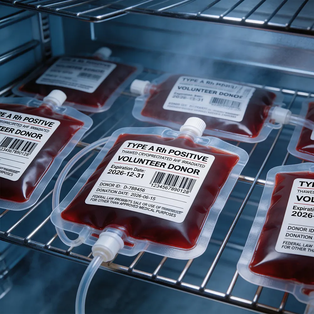 Sistema de rotulagem de bancos de sangue