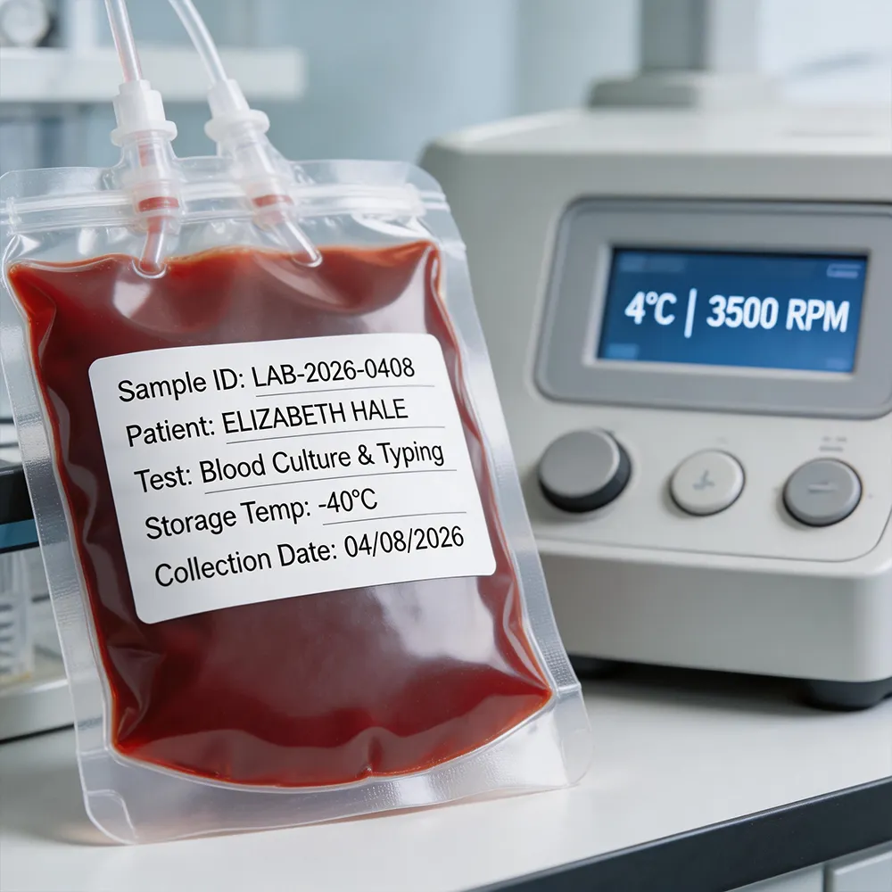Etiquetas de laboratório médico