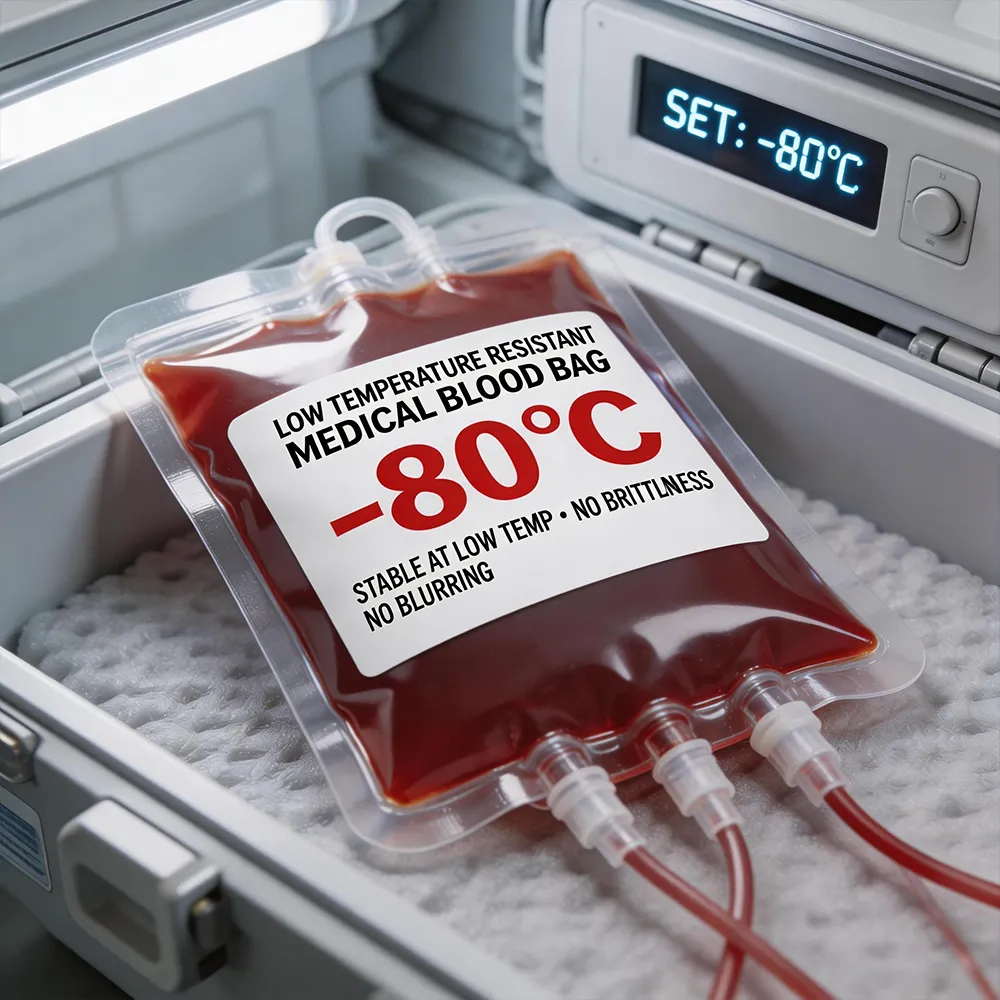 Etiqueta de congelador de armazenamento de sangue