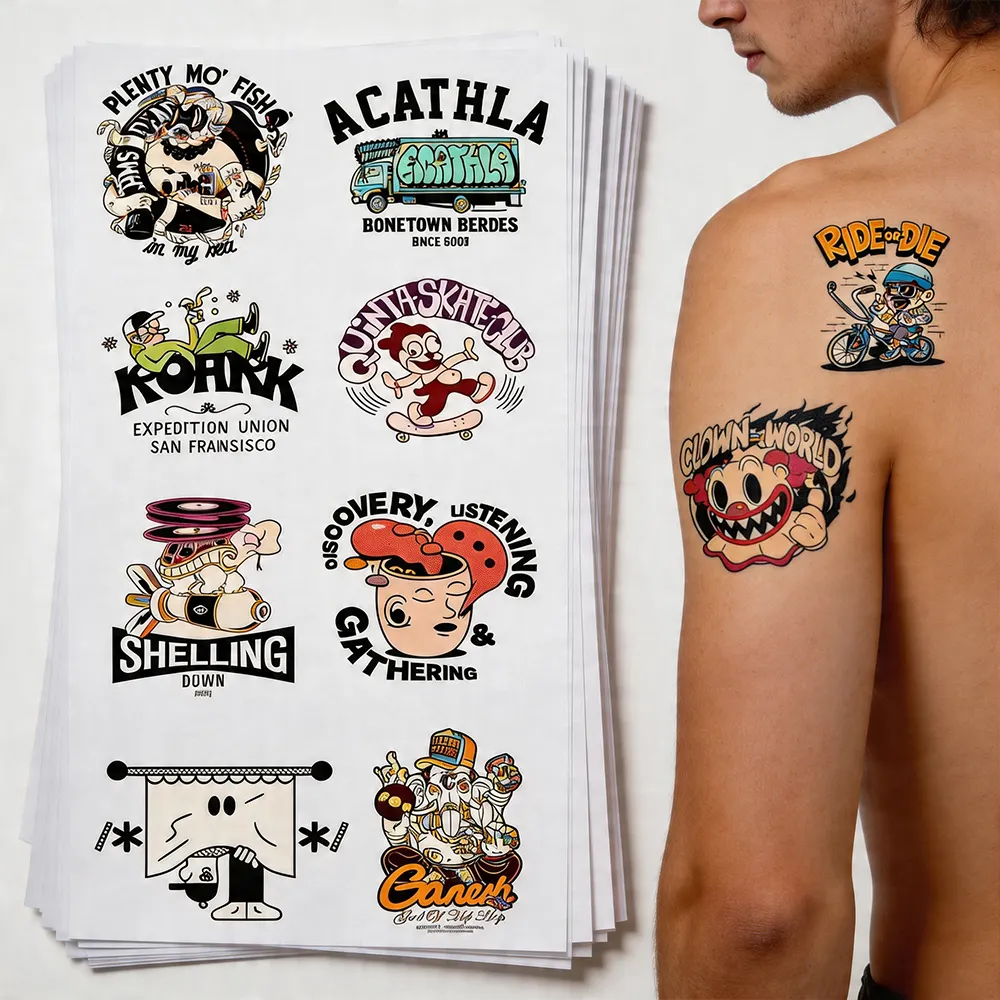 Papel de tatuagem artesanal DIY