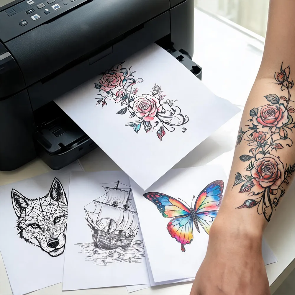 Papel de tatuagem imprimível DIY para impressora jato de tinta