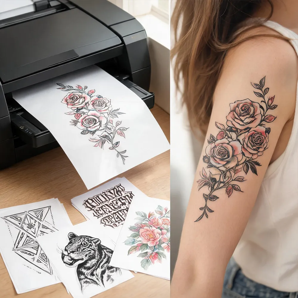 Papel de tatuagem imprimível DIY para impressora jato de tinta