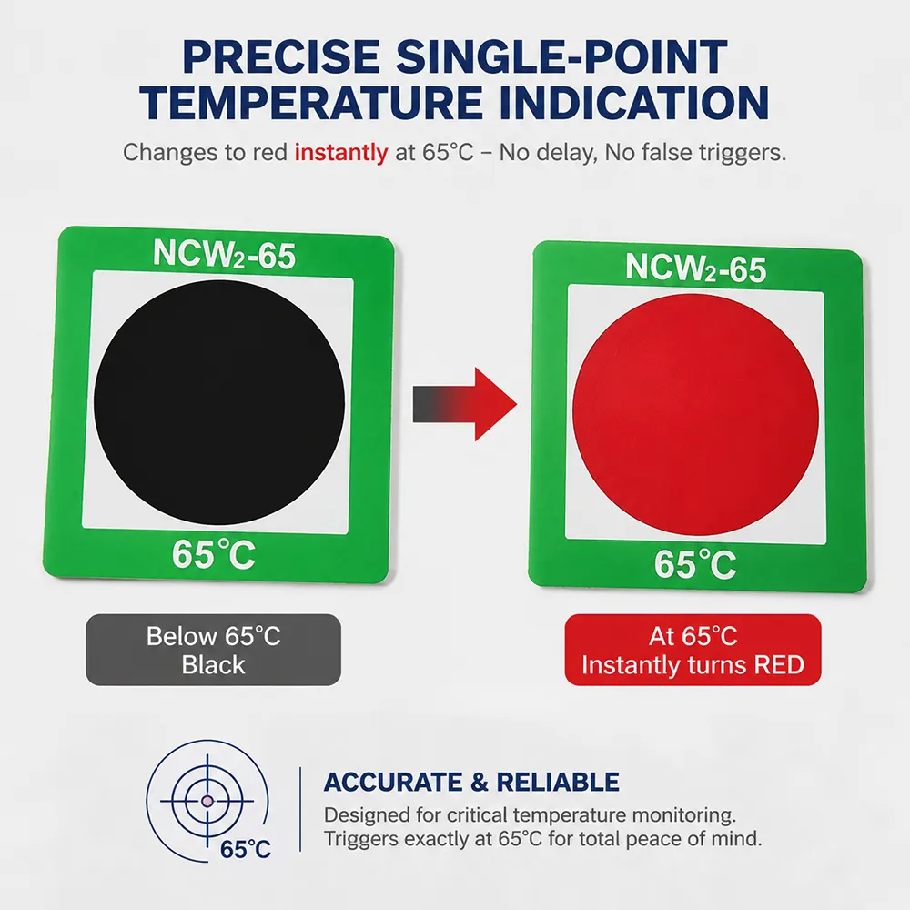 PVC temperature monitoring sticker