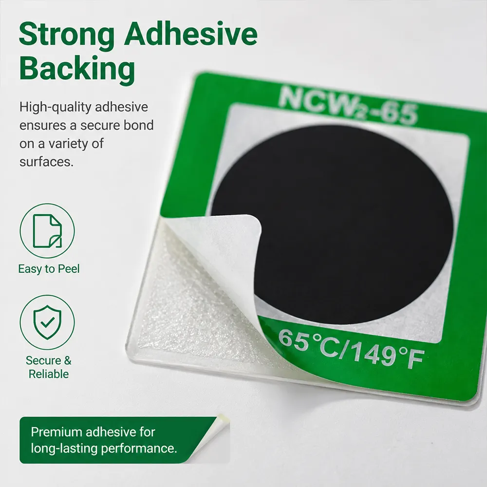 PVC temperature monitoring sticker