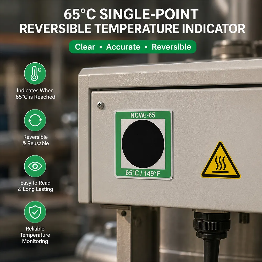 PVC temperature monitoring sticker