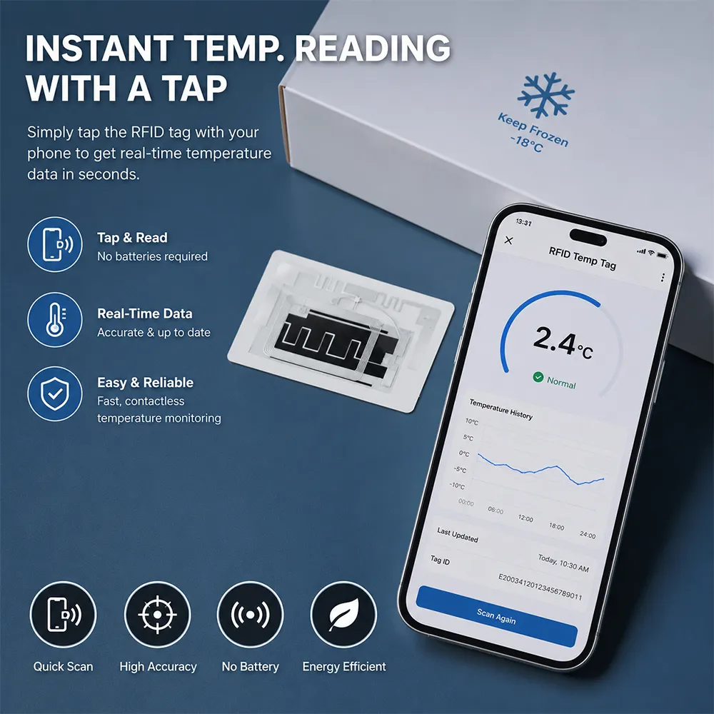 Rótulo RFID de monitoramento de temperatura