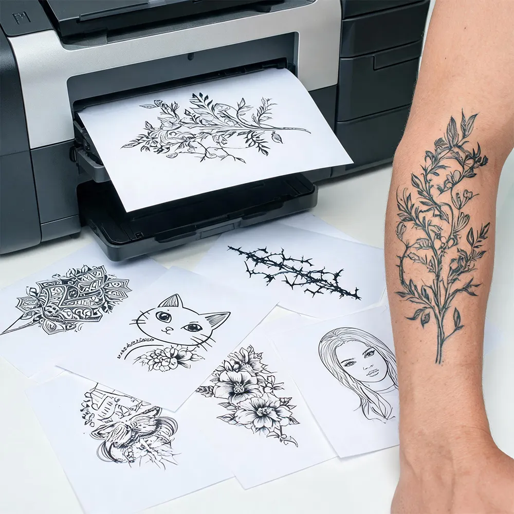 Papel adesivo para tatuagem