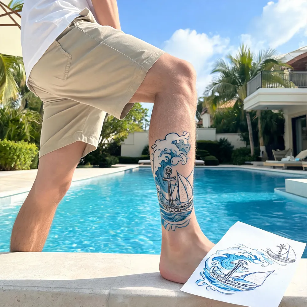 Papel de tatuagem colorido brilhante