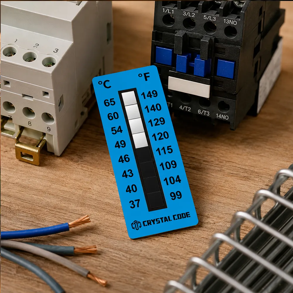Etiqueta digital de indicador de temperatura