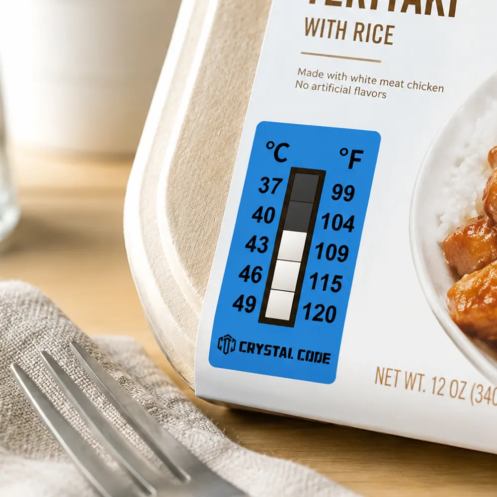 Rótulo de monitoramento de temperatura de armazenamento de alimentos