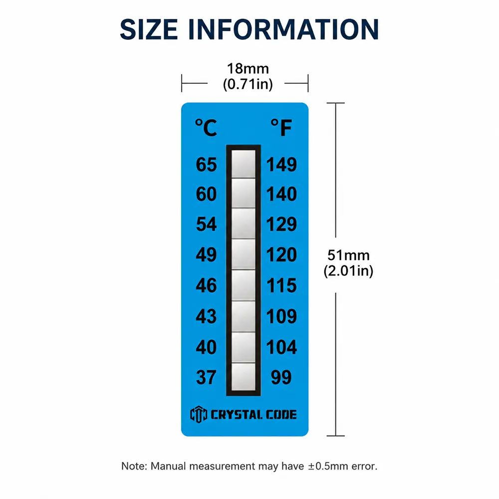 food temperature indicator label