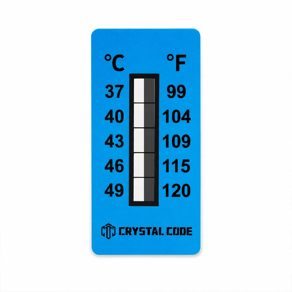 freezer temperature indicator sticker
