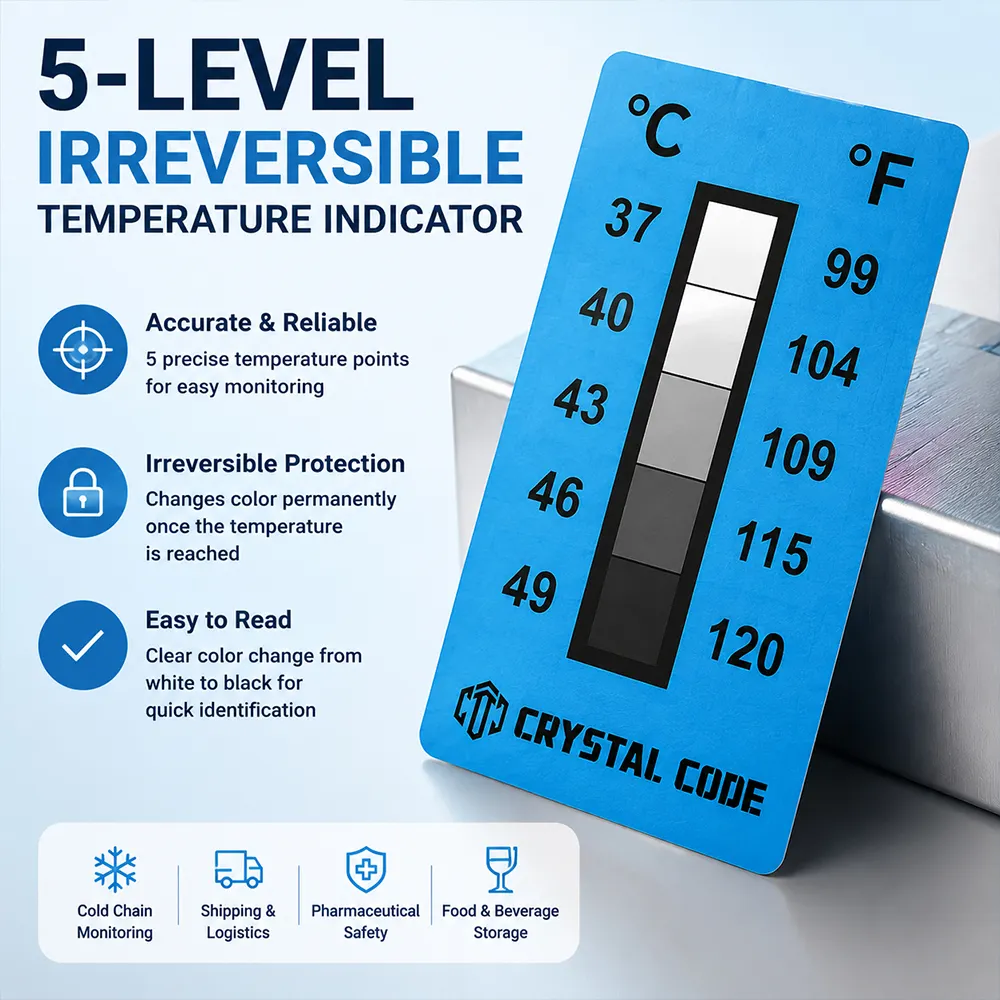 Etiqueta de monitoramento de temperatura do freezer