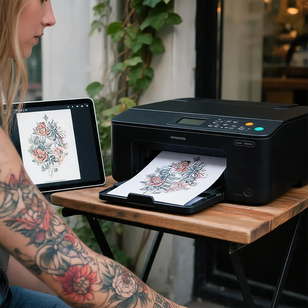 Papel temporário para tatuagem jato de tinta