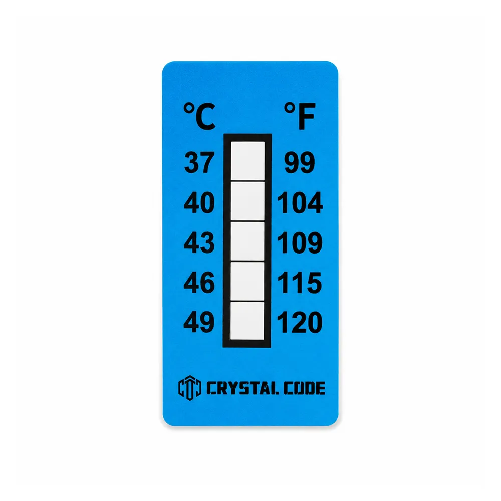 Etiqueta indicadora de temperatura irreversível