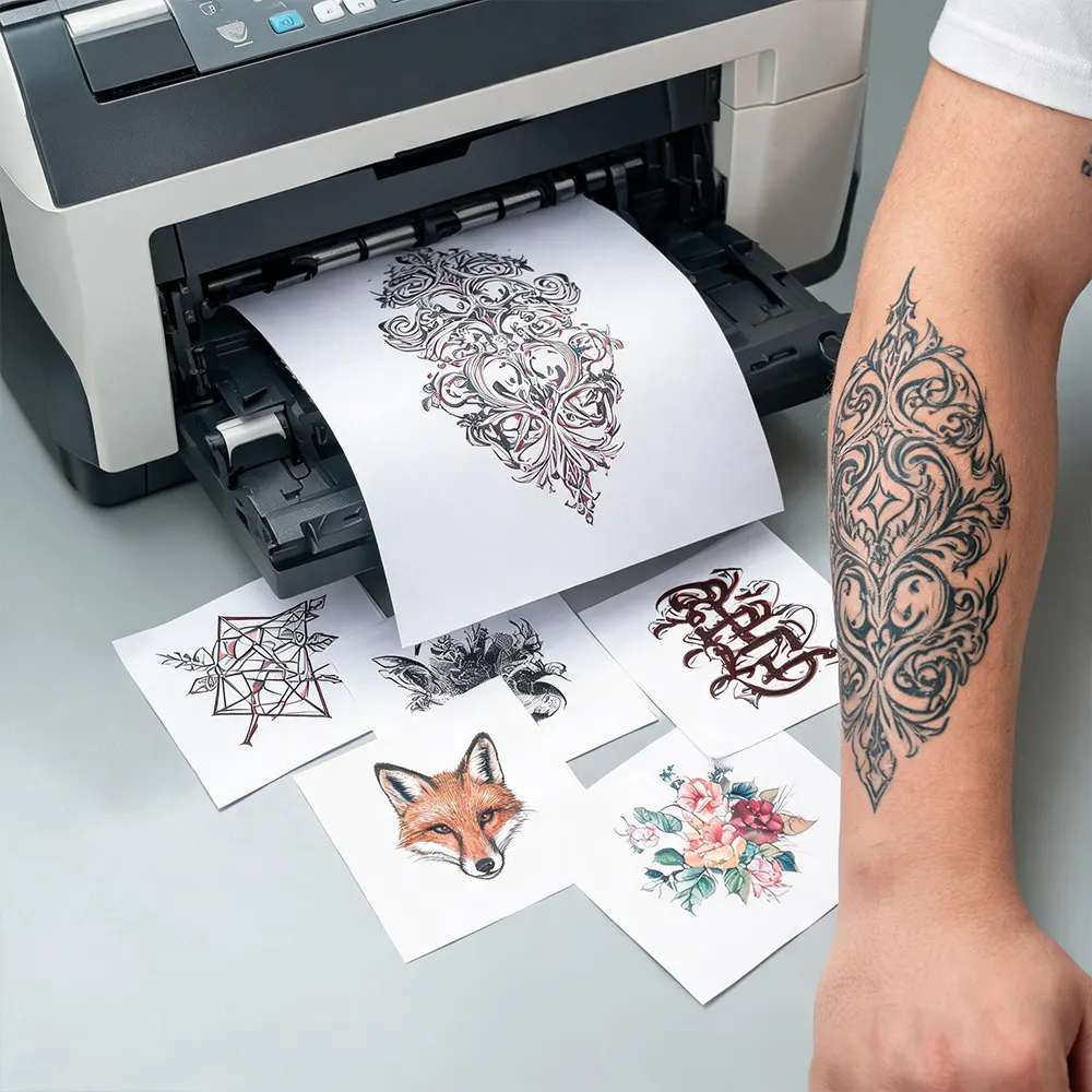 Papel para decalques para tatuagem de impressora a laser
