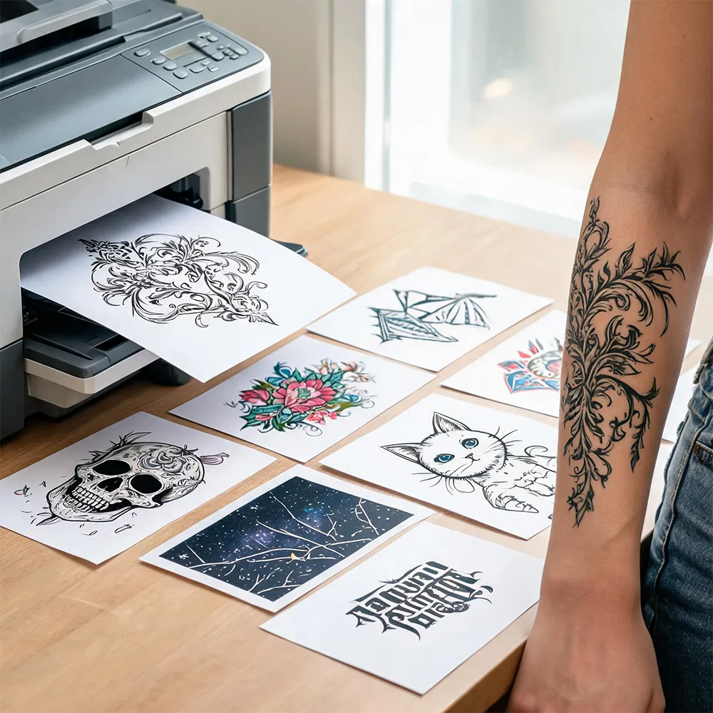 Papel temporário para tatuagem a laser