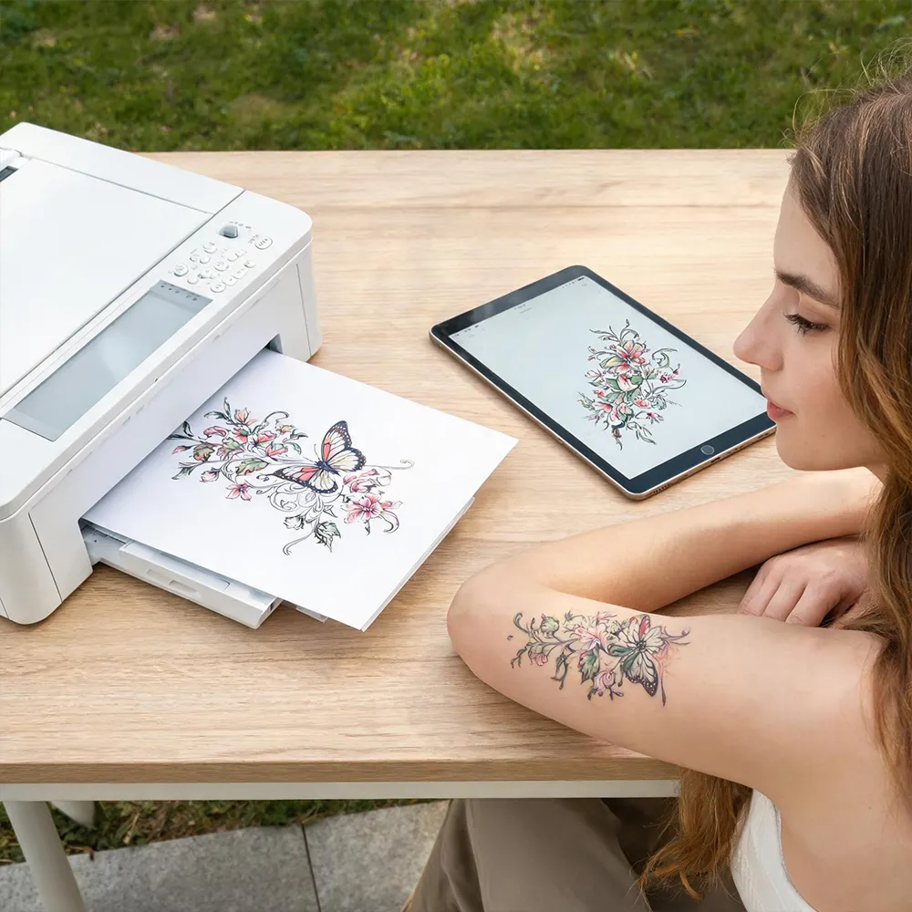 Papel temporário para tatuagem a laser