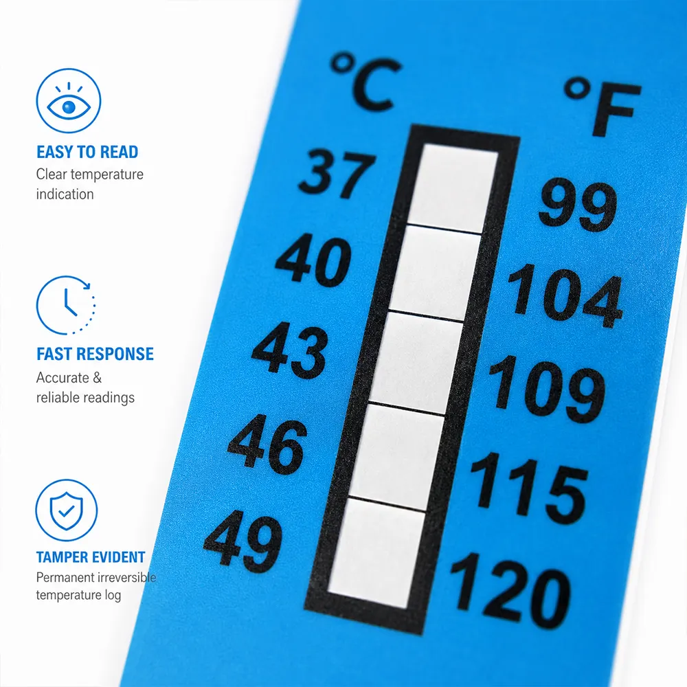 Rótulo indicador de temperatura logística