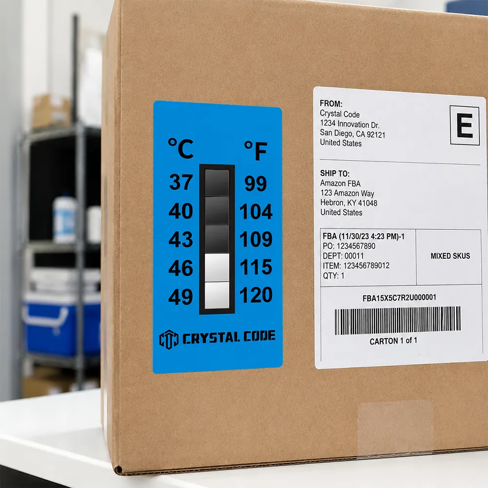 Rótulo indicador de temperatura logística