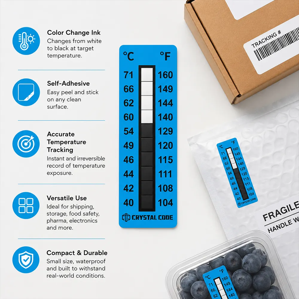 paper temperature indicator label
