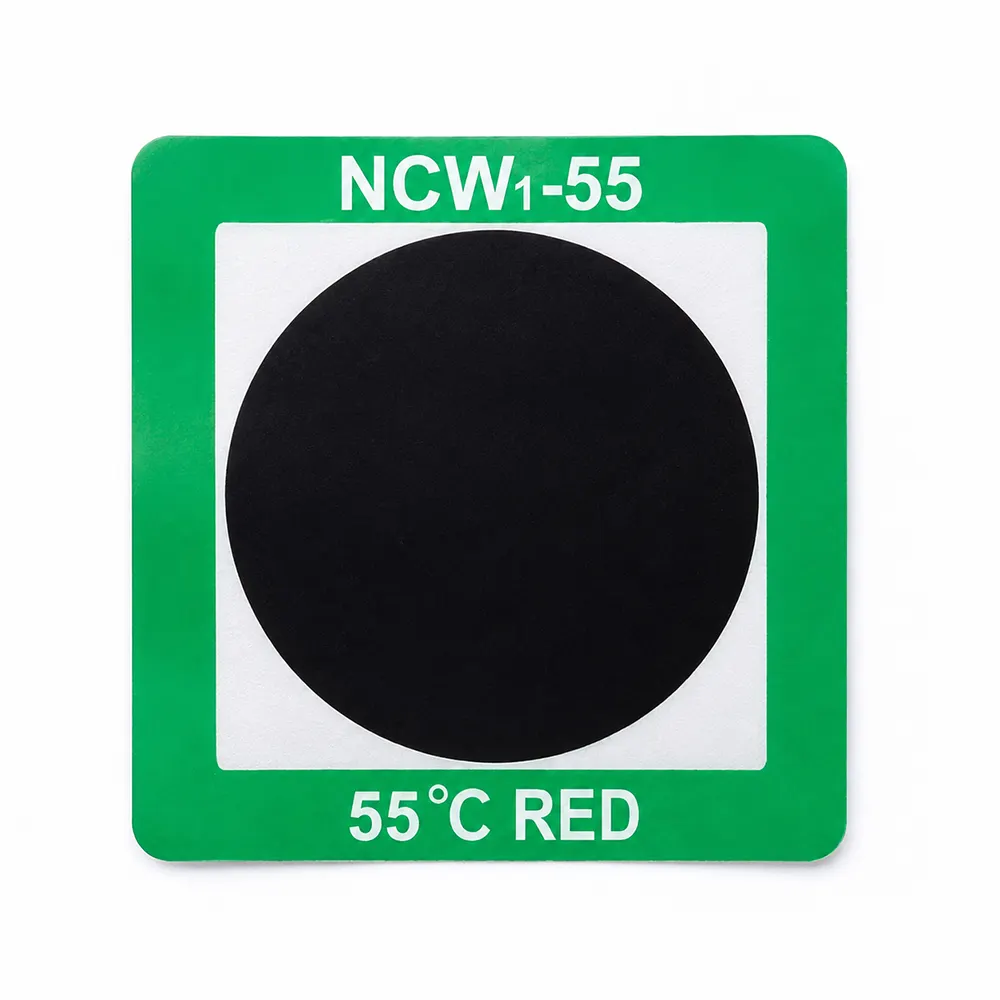 permanent adhesive temperature label