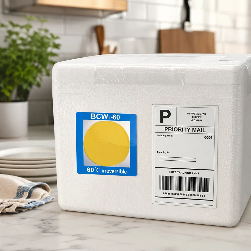 polyester temperature label