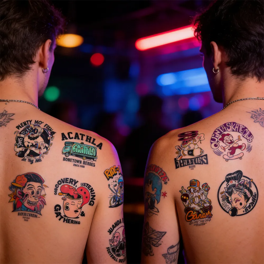 Adesivos promocionais de tatuagens