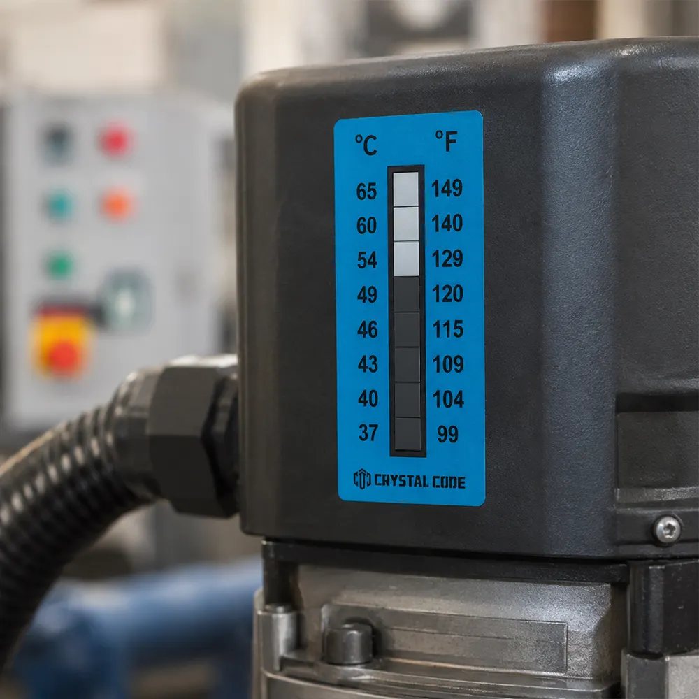 Etiqueta autoadesiva indicadora de temperatura